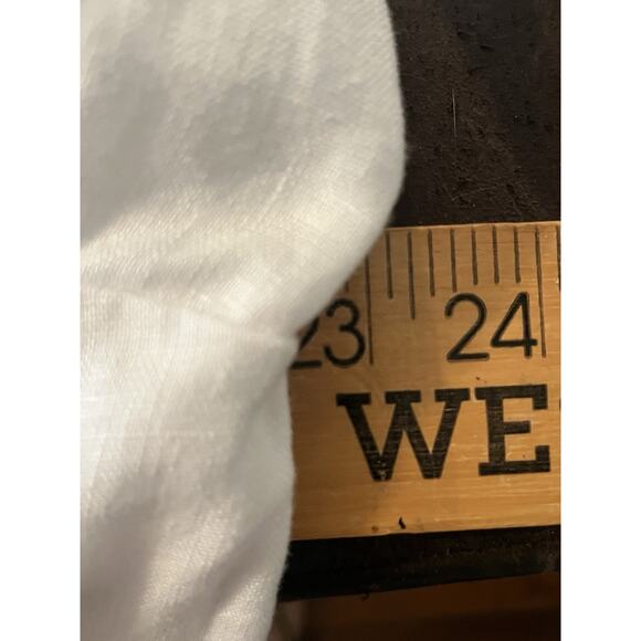 Garnet Hill White Linen Blazer Jacket •L• Button Beach Summer EXC - Picture 10 of 11